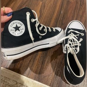 Black Platform High Top Converse